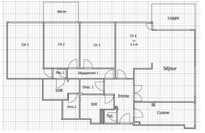 Appartement - 111 m² - 5 pièces