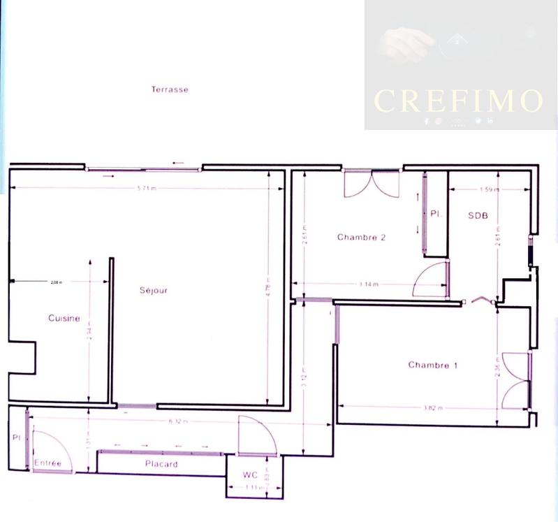 Appartement - 60 m² - 3 pièces