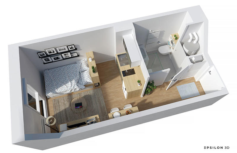 Appartement - 27 à 37 m² - 1 pièce