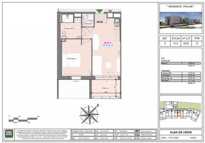 Appartement - 39 m² - 2 pièces