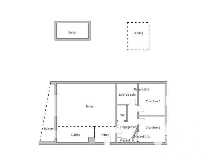 Appartement - 62 m² - 3 pièces