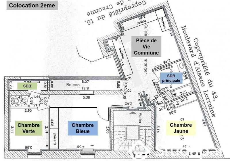 Chambre - 12 m² - 1 pièce