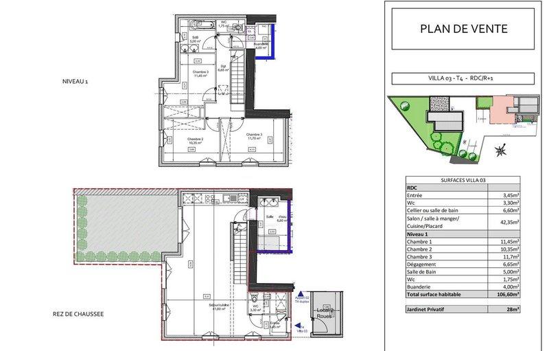 Maison - 106 m² - 4 pièces