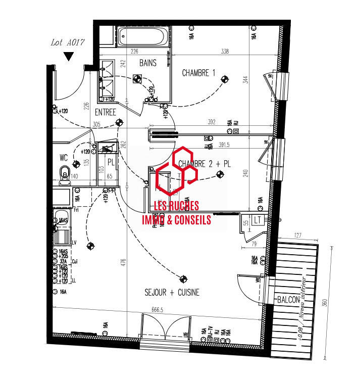 Appartement - 64 m² - 3 pièces