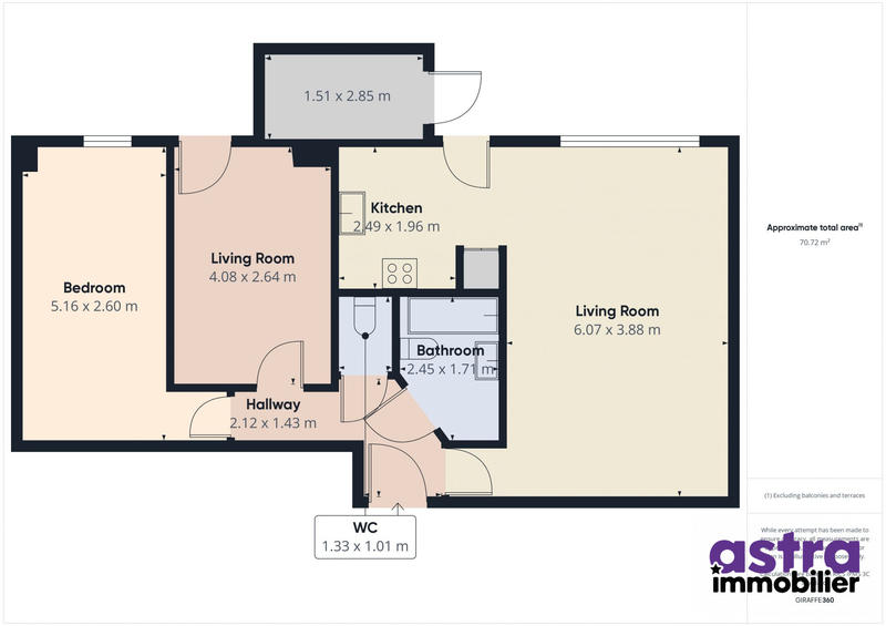 Appartement - 66 m² - 3 pièces