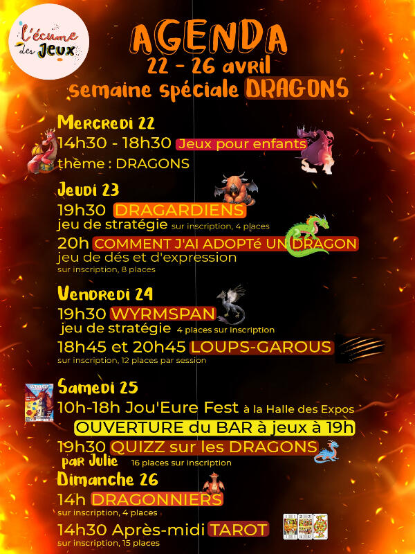 Semaine Spéciale Dragons à l'Écume des Jeux