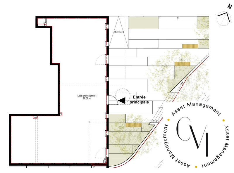 Bureau - 99 m²