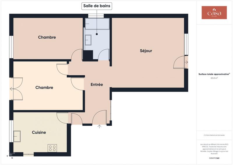 Appartement - 73 m² - 3 pièces