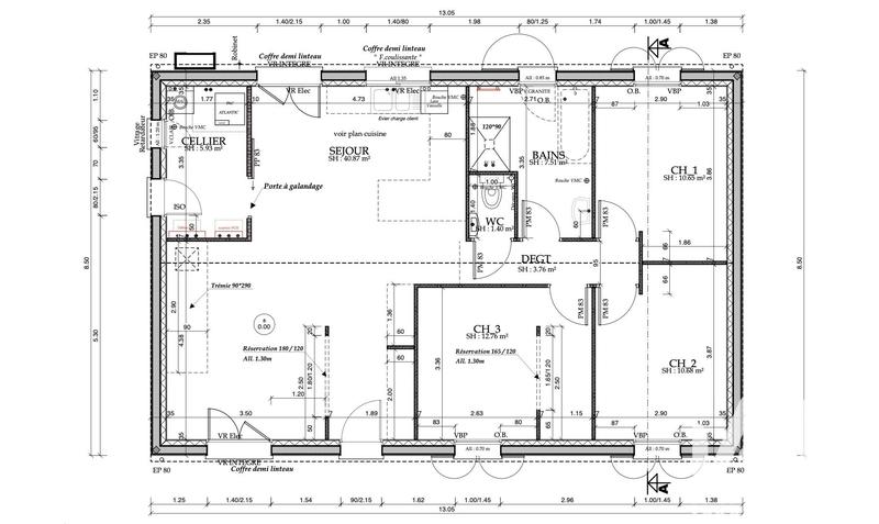 Maison - 93 m² - 4 pièces