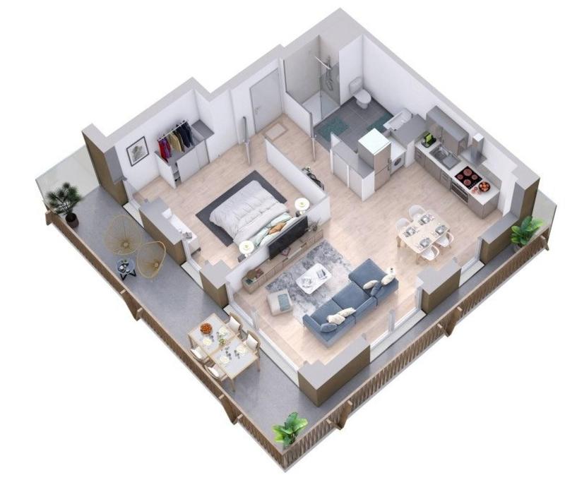 Appartement - 47 m² - 2 pièces