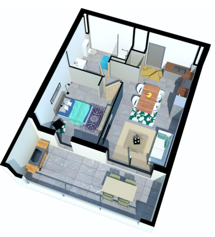 Appartement - 43 m² - 2 pièces