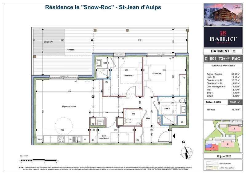 Appartement - 78 m² - 3 pièces