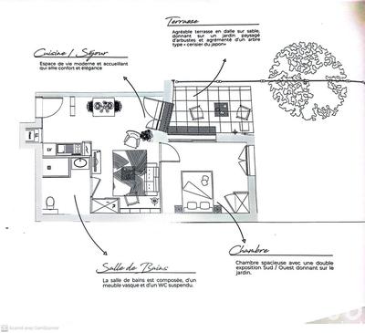 Appartement - 48 m² - 2 pièces