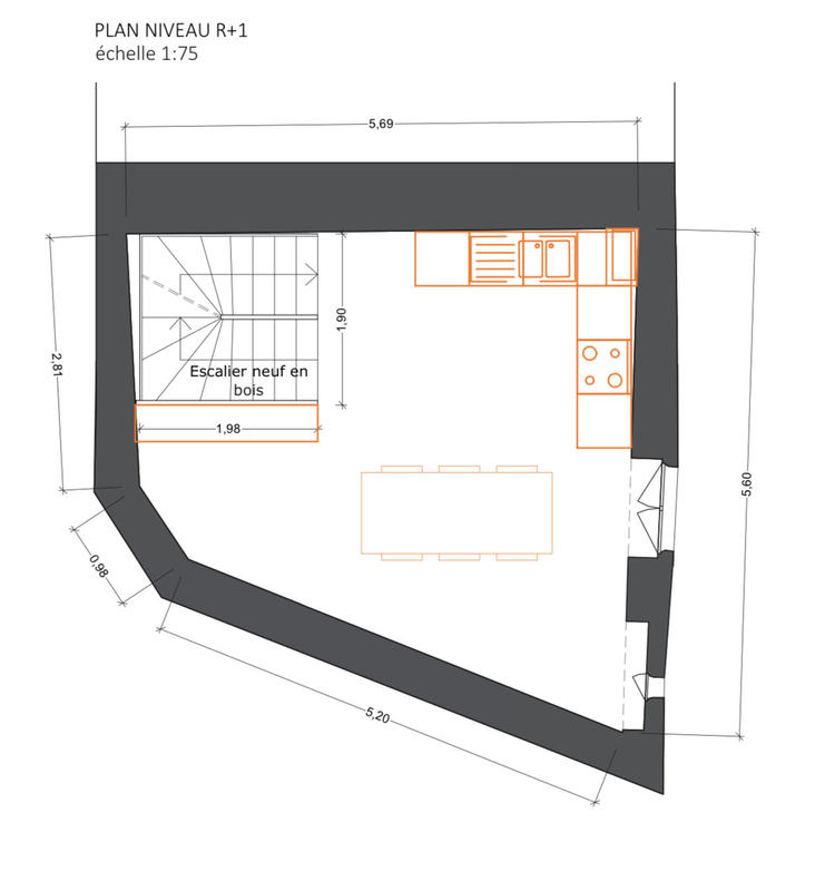 Maison de village - 79 m² - 4 pièces