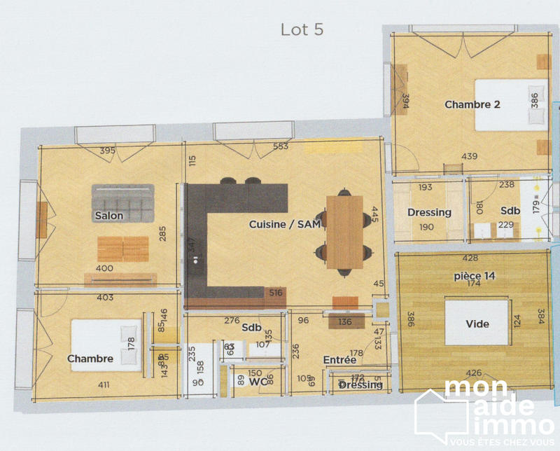 Appartement - 85 m² - 3 pièces