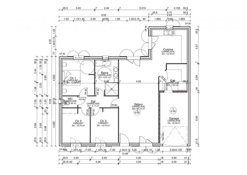 Maison - 110 m² - 4 pièces