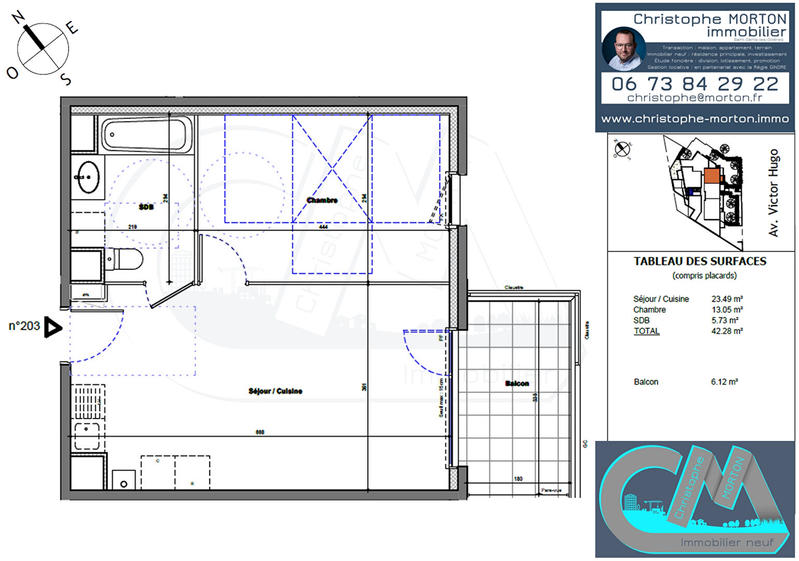 Appartement - 42 m² - 2 pièces