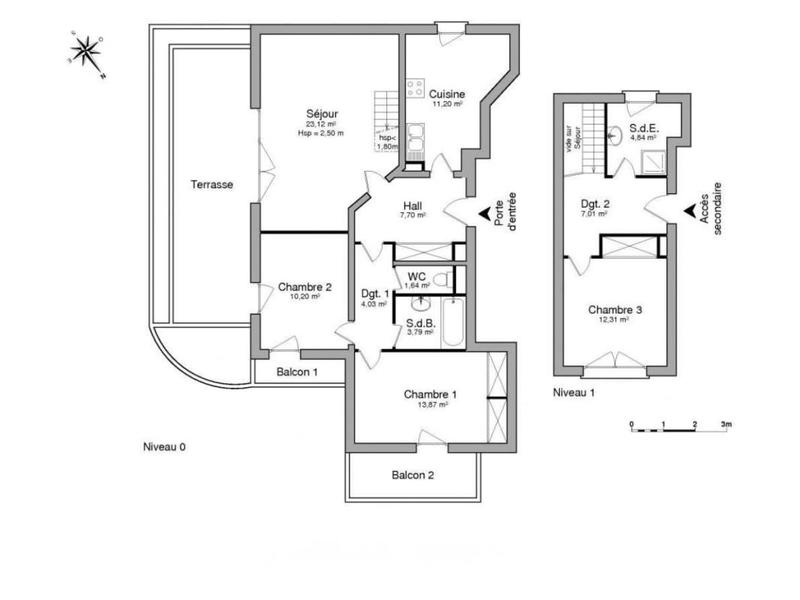 Duplex - 103 m² - 4 pièces