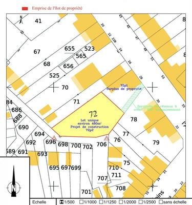 Terrain constructible - 500 m²