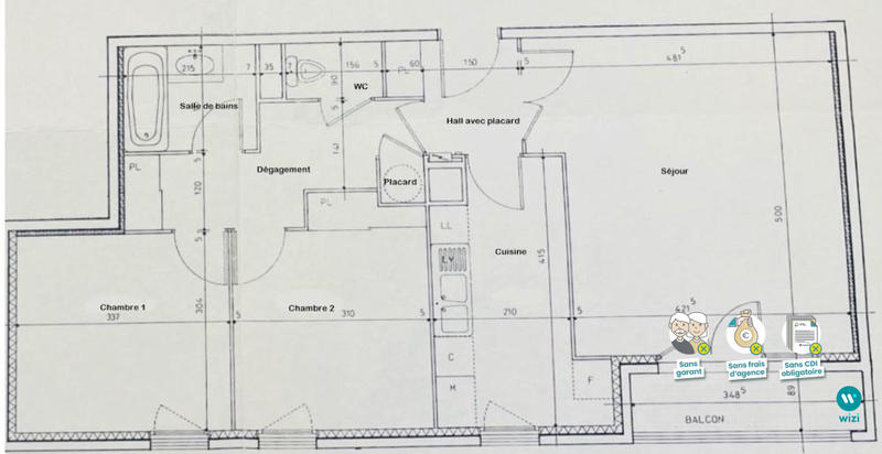 Appartement - 67 m² - 3 pièces
