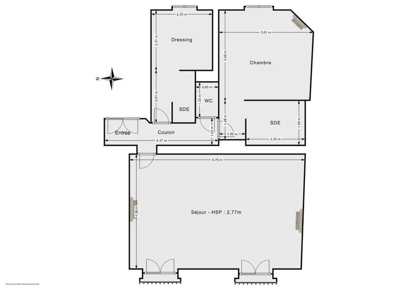 Appartement - 63 m² - 3 pièces