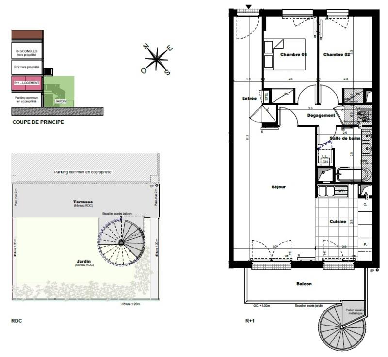 Appartement - 67 m² - 3 pièces