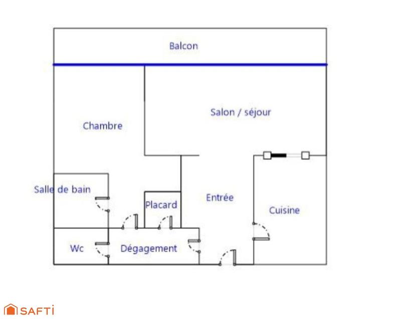 Appartement - 54 m² - 2 pièces