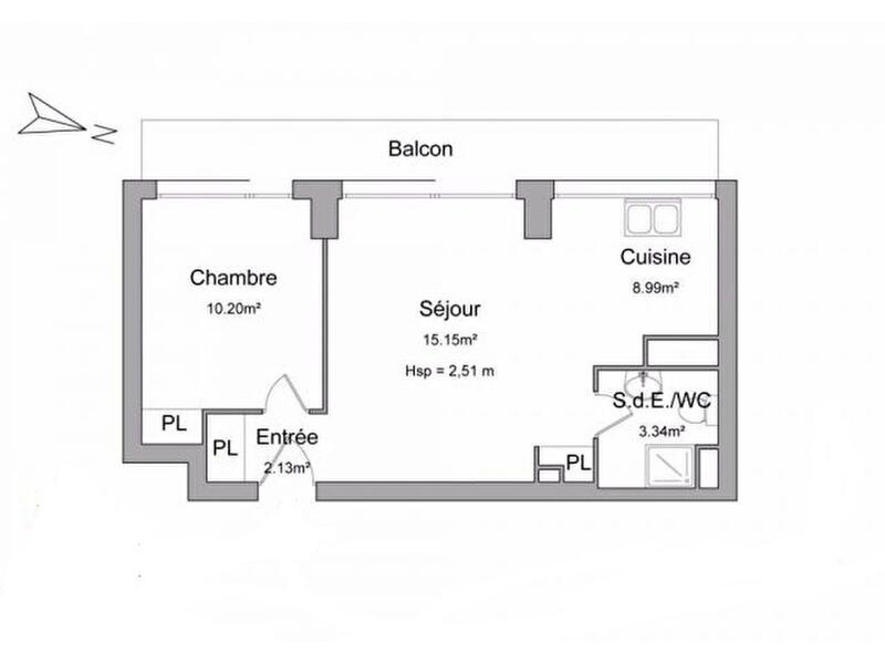 Appartement - 40 m² - 2 pièces