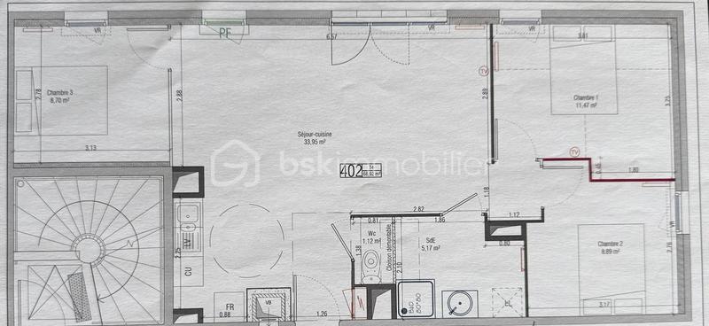 Appartement - 69 m² - 4 pièces