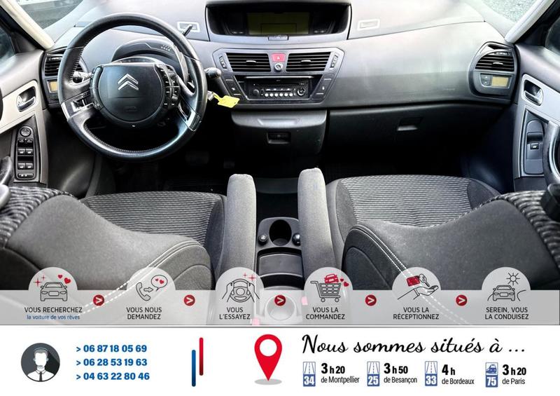 Citroën C4 Picasso 1.6 HDi 110cv Elegance Palette au volant *Véhicule Sous Garantie*Ct Révision Kit Distribution Ok *100 Points de Contrôles*CarteGrise Moitié prix (Véhicule plus 10 ans)*Aide Parking*Climatisation Automatique bi-zone*Fixation Isofix*Autor