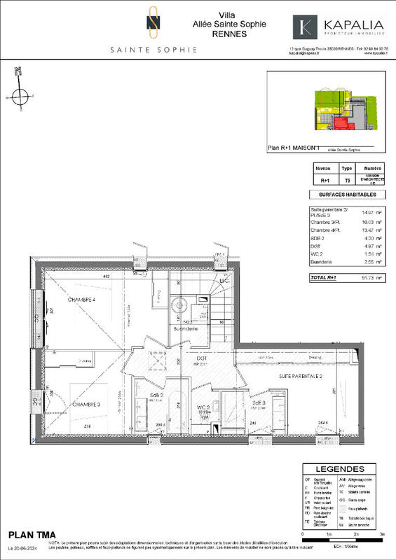Maison - 106 m² - 6 pièces