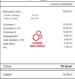 Appartement - 78 m² - 4 pièces