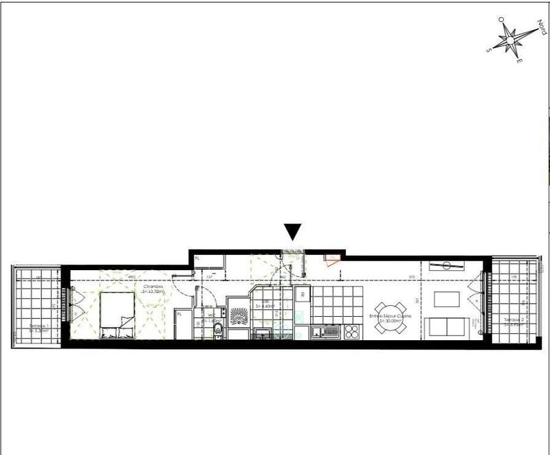 Appartement - 49 m² - 2 pièces