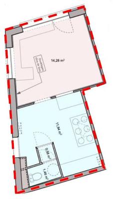 Local commercial - 28 m² - 2 pièces