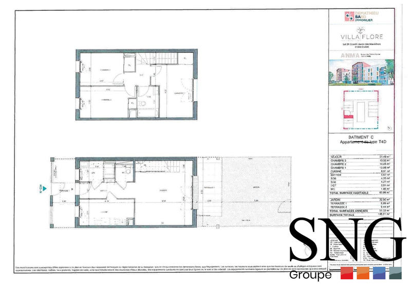 Appartement - 84 m² - 4 pièces