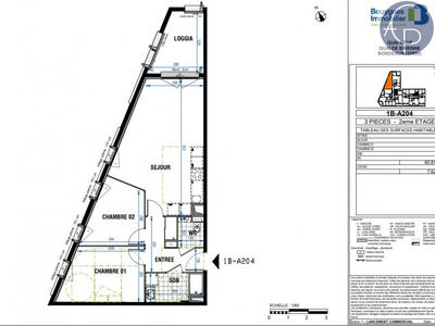 Appartement - 61 m² - 3 pièces