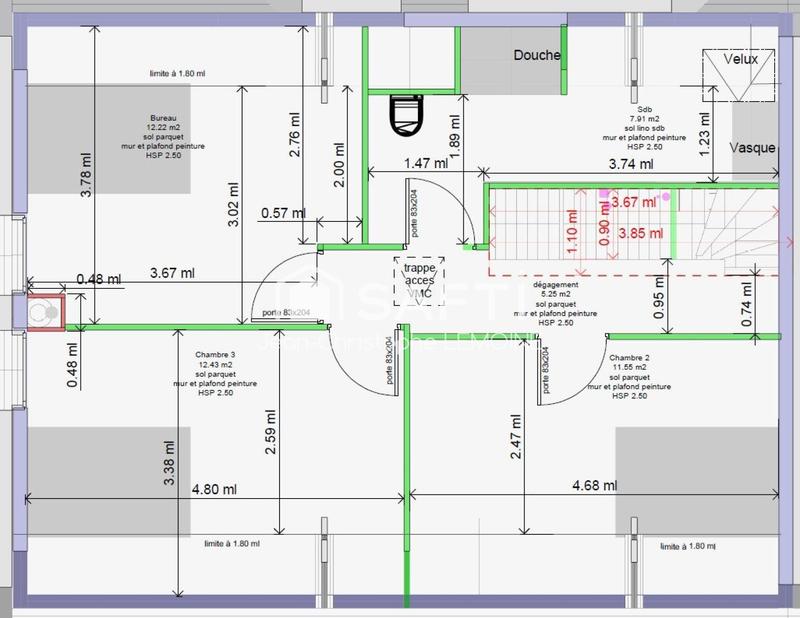 Maison - 105 m² - 5 pièces