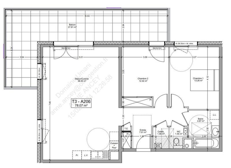 Appartement - 78 m² - 3 pièces