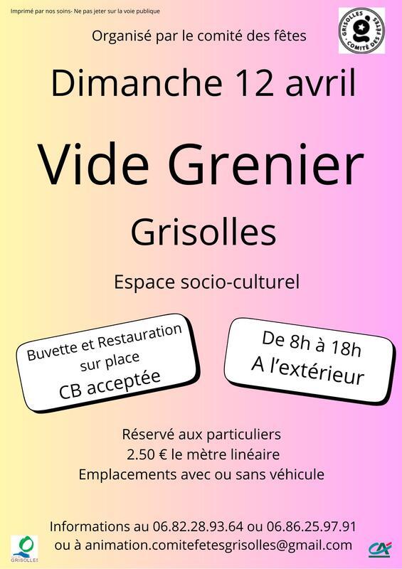 Vide grenier du comité des fêtes