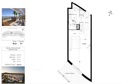 Appartement - 38 m² - 1 pièce