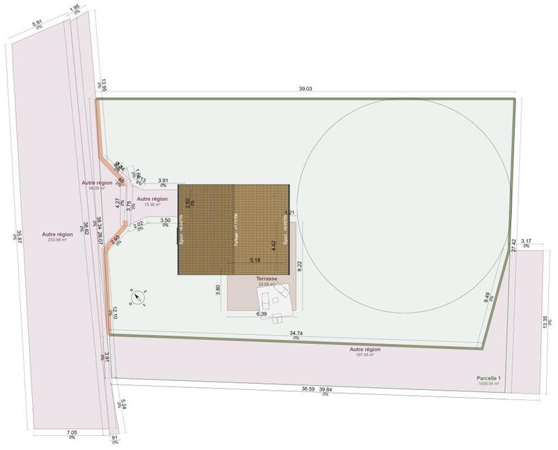 Terrain constructible - 1 009 m²