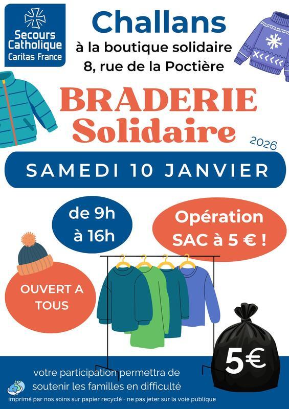 Braderie solidaire du secours catholique