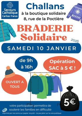 Braderie solidaire du secours catholique