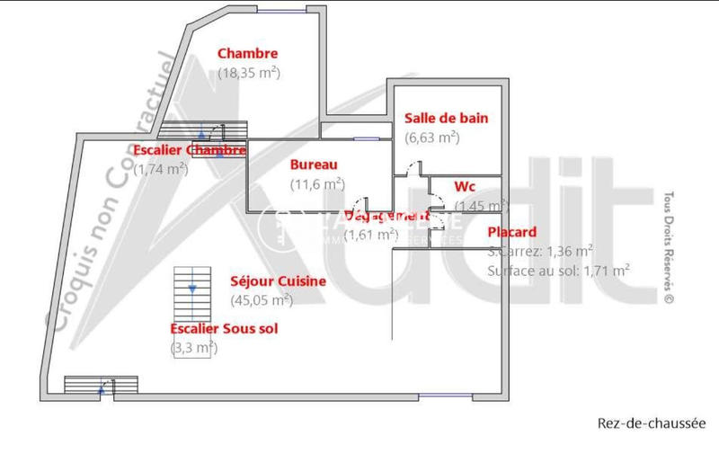 Appartement - 91 m² - 2 pièces