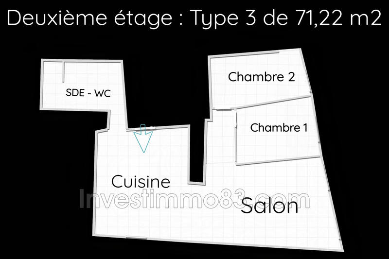 Appartement - 71 m² - 4 pièces