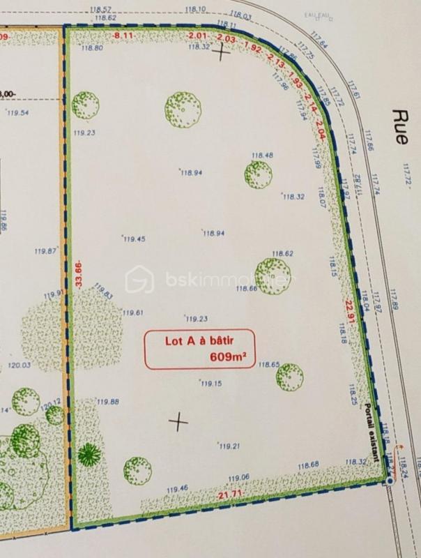Terrain constructible - 609 m²