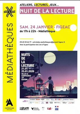 Rendez-vous médiathèque à Figeac : "Les nuits de la lecture"