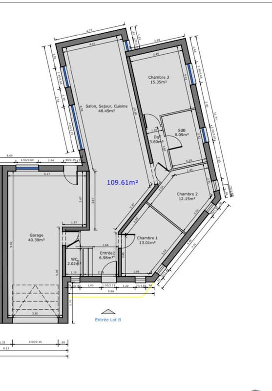 Maison - 109 m² - 5 pièces