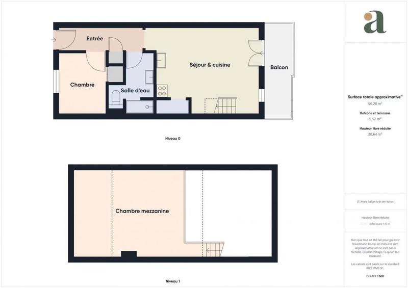 Appartement - 44 m² - 3 pièces