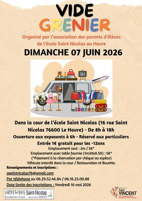 Vide grenier de l'école saint nicolas